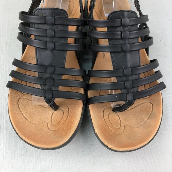 BOC Women's Size 7M Melva Black Faux Leather Open Toe Strappy Slingback Sandals - Picture 4 of 14